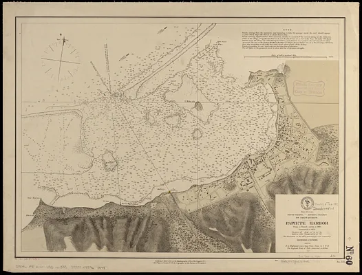 South Pacific--Society Islands, n.w. coast of Tahiti, Papiete Harbor