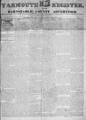 Yarmouth Register, and Barnstable County Advertiser