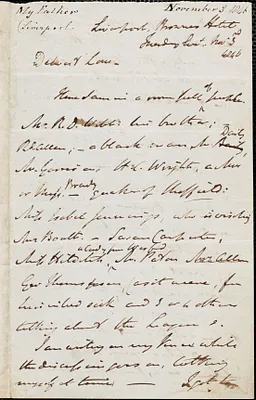 Letter from John Bishop Estlin, Liverpool, [England], to Mary Anne Estlin, 1846 November 3