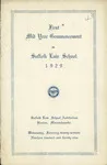 1929 Suffolk University Law School commencement program, mid-year