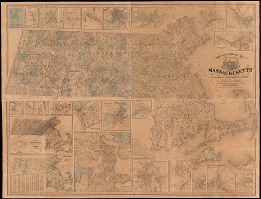 Topographical map of the State of Massachusetts
