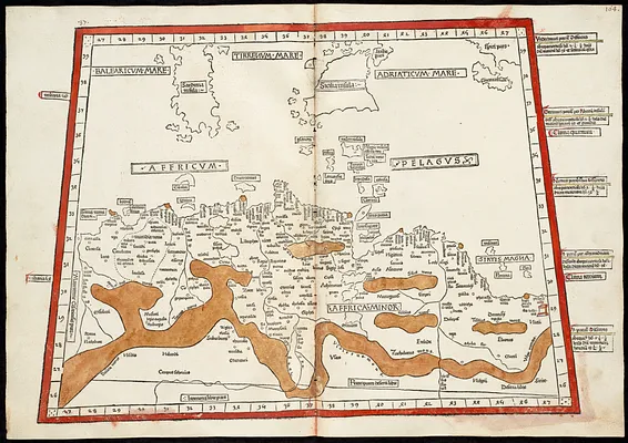 Secunda Affrice tabula continet Affricam & insulae que circa ipsam sunt