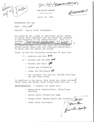 Memos – Hodsoll, Frank (1)