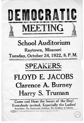 Advertisement, Democratic Meeting