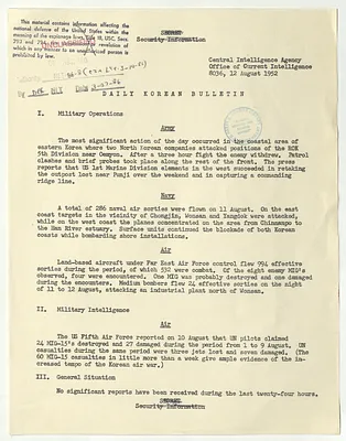 Memorandum, Daily Korean Bulletin