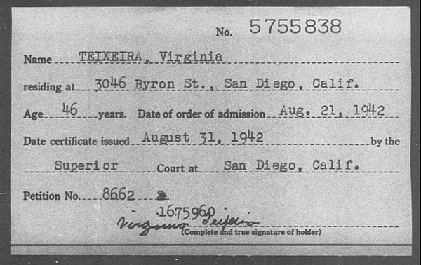 Teixeira, Virginia - 1942