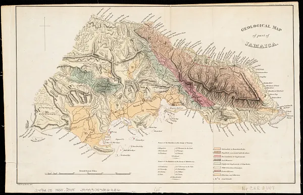 Geological map of part of Jamaica