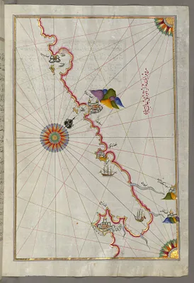 Map of the Adriatic Coast from Drac North of Karaburun as Far as Budva