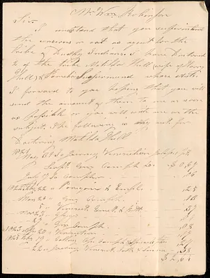 Accounts of Guardians of the Dudley Indians 1825