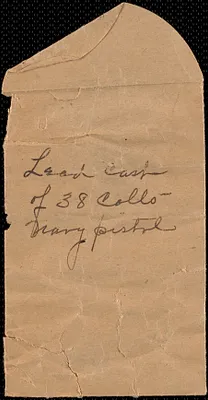 Lead Cast of the inside of a 38 Colt Navy Pistol