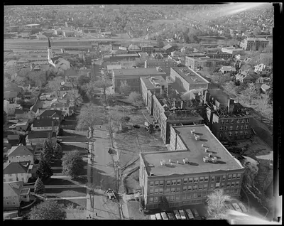 Aerial view of building