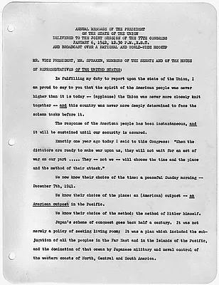 Franklin D. Roosevelt State of the Union address