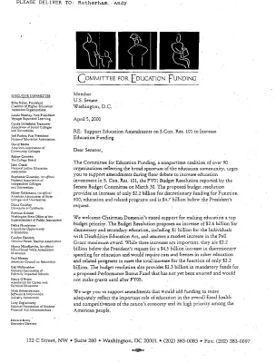 Budget Appropriations Fiscal Year 2001