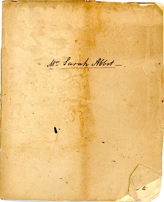 Madame Sarah Abbot Account Book, 1847-1850