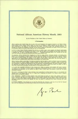 National African American History Month, February 2003