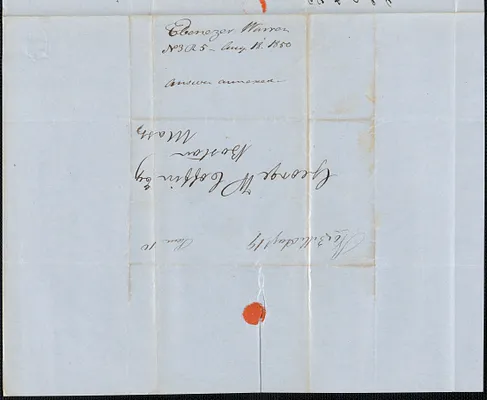 Ebenezen Warren to George Coffin, 18 August 1850