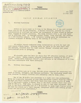 Memorandum, Daily Korean Bulletin