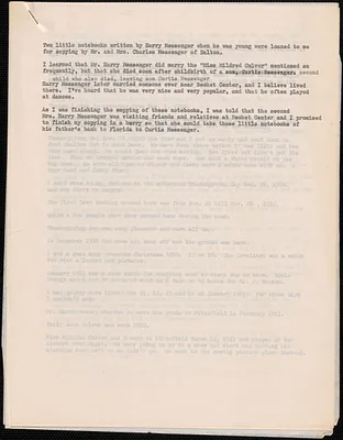 Harry Messenger's Diary