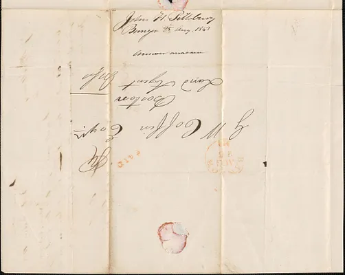 J.H. Pillsbury to George Coffin, 25 August 1843