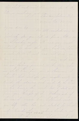 Letter to wife [Isabel] from 'Will', Lincoln, October-November 1872