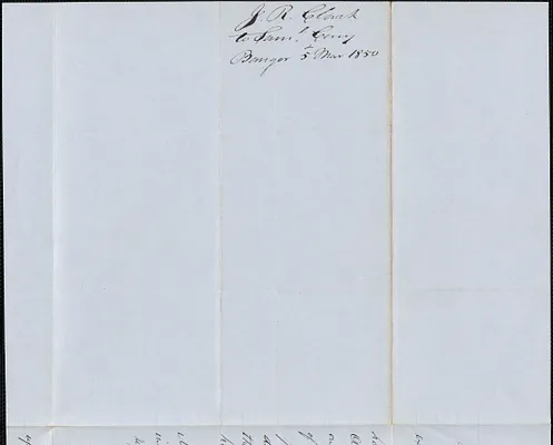 J. R. Clark to George Coffin, 5 March 1850