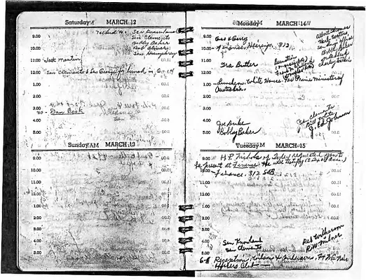 Lyndon Johnson's 1955 Desk Diary I, beginning 3/12/1955