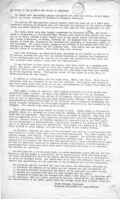 Flyer, "An Appeal to the Governor and People of Tennessee," by Clark Foreman