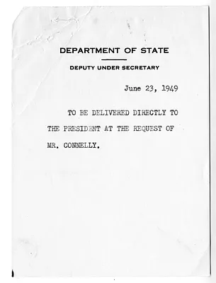 Memorandum from Dean Rusk to Matthew Connelly, with Attachments