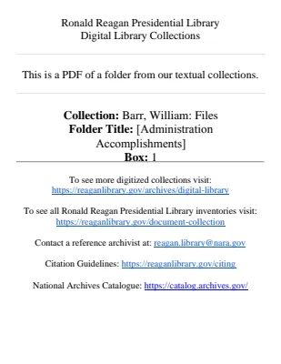 [Administration Accomplishments]