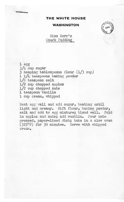 Recipe for Miss Kerr's Ozark Pudding