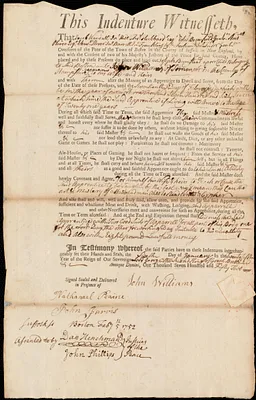 Joseph Bumstead indentured to apprentice with John Williams of Sommers, 6 January 1752
