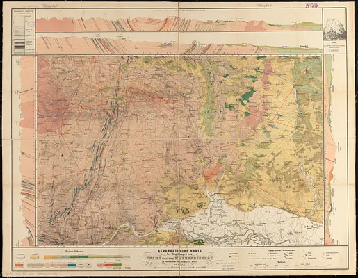 Geognostische karte der umgebungen von Krems und vom Manhardsberge