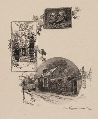 Fontainebleau Forest: Entry to Rousseau's Studio and the Millet Home (La Forêt de Fontainebleau: Entrée de l'atelier de Rousseau et maison de Millet)