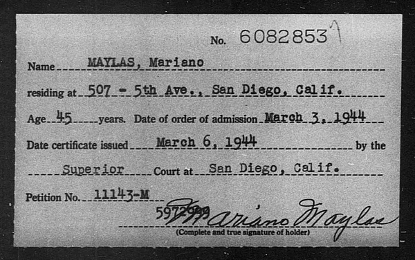 Maylas, Mariano - 1944
