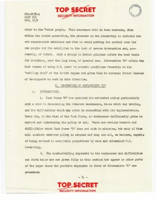 Report to the National Security Council by Project Solarium Task Force B - Part 4 of 5