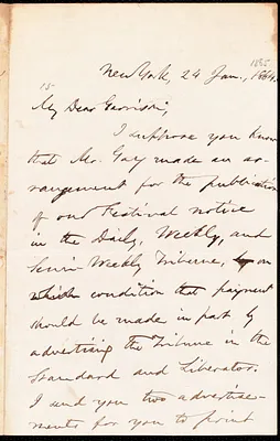 Letter from Oliver Johnson, New York, [N.Y.], to William Lloyd Garrison, 24 Jan[uary], 1865