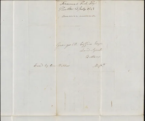 Samuel Cook to George Coffin, 31 July 1843