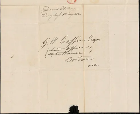 David Holman to George Coffin, 15 August 1834