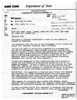 Telegram from Hugh S. Cumming, Jr. to Secretary of State Dean Acheson