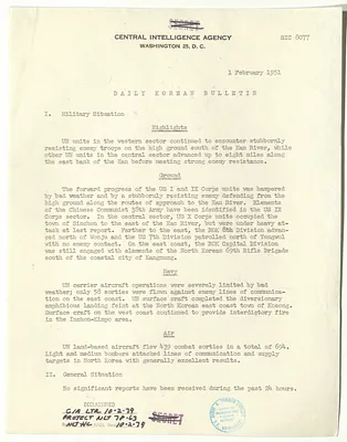 Memorandum, Daily Korean Bulletin