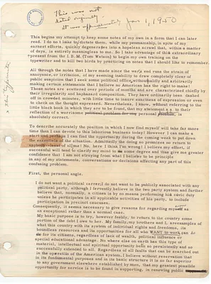 Diary of Dwight D. Eisenhower Regarding Politics, Government and International Affairs