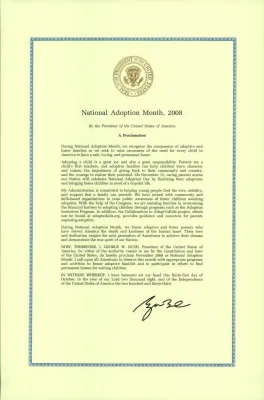 National Adoption Month, November 2008
