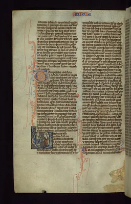 Historiated Initial ""U"" with Micah Addressing Followers