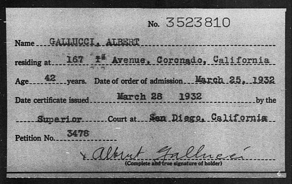 Gallucci, Albert - 1932