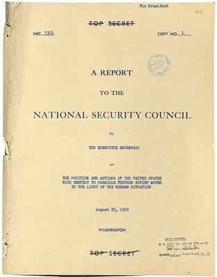 National Security Council Report 73/4, Report to the National Security Council by the Executive Secretary on  the Position and Actions of the United States with Respect to Possible Further Soviet Moves in the Light of the Korean Situation
