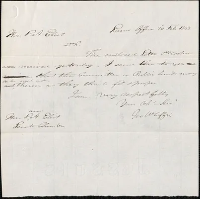 Levi Bradley to George Coffin, 17 February 1843