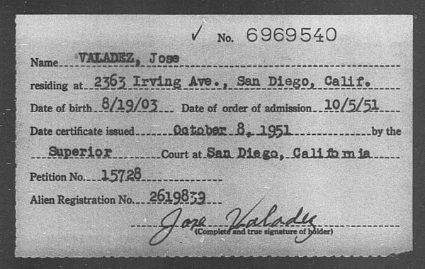 Valadez, Jose - 1951