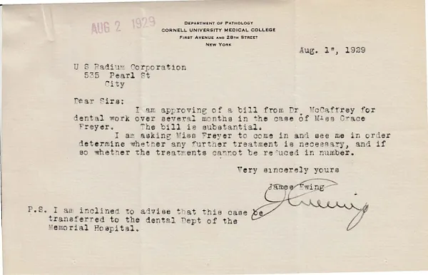 Letters Received, August 1, 1929
