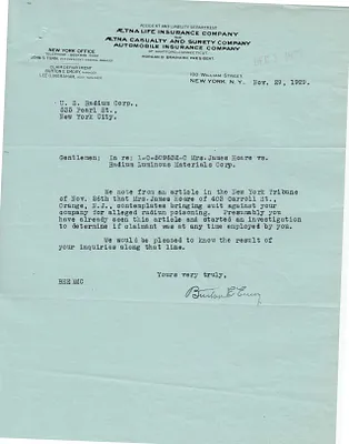 Letters Received, November 29, 1929