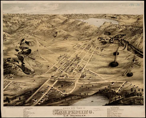 Bird's eye view of Ishpeming, L.S. Michigan